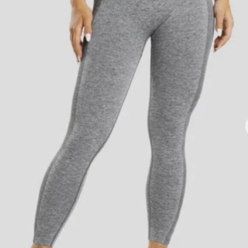 Gymshark Flex Low Rise Leggings with Yellow waistband NWOT